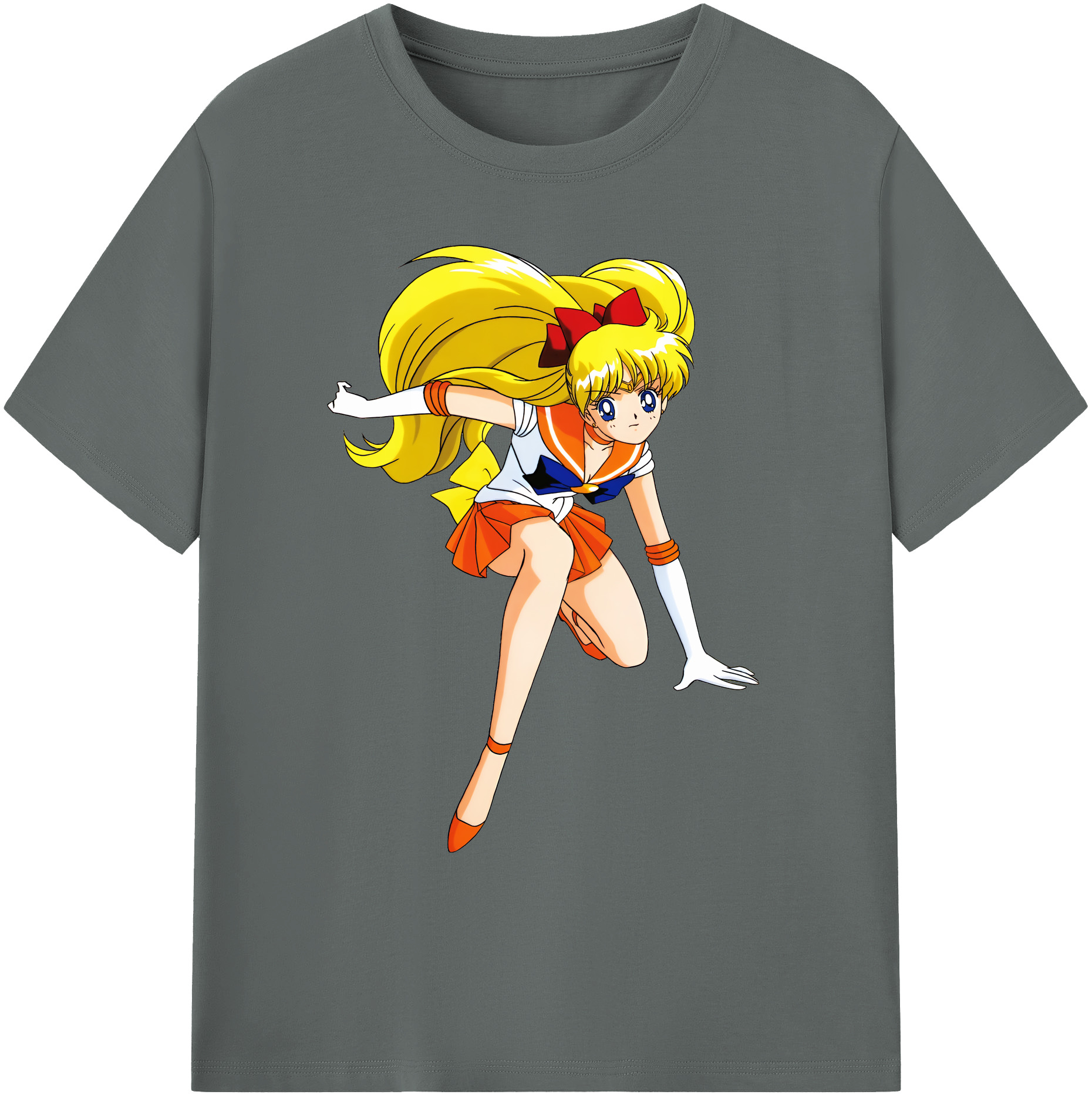 （画像用） 美少女戦士セーラームーン 愛野 美奈子 あいの みなこ Sailor Moon Aino Minako 綿100％ メンズ半袖Tシャツ｜肌触りやわらか＆通気性